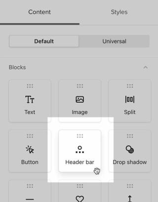 The header block