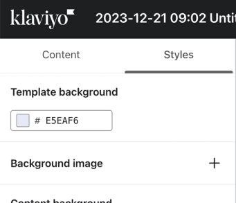 The main Styles tab