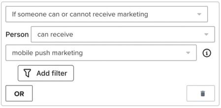 New filter for 'person can receive mobile push marketing'