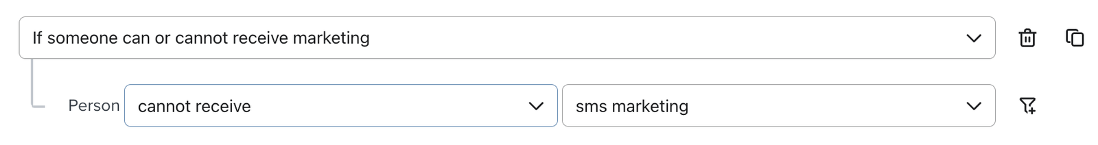 Segment for those not opted in to SMS marketing
