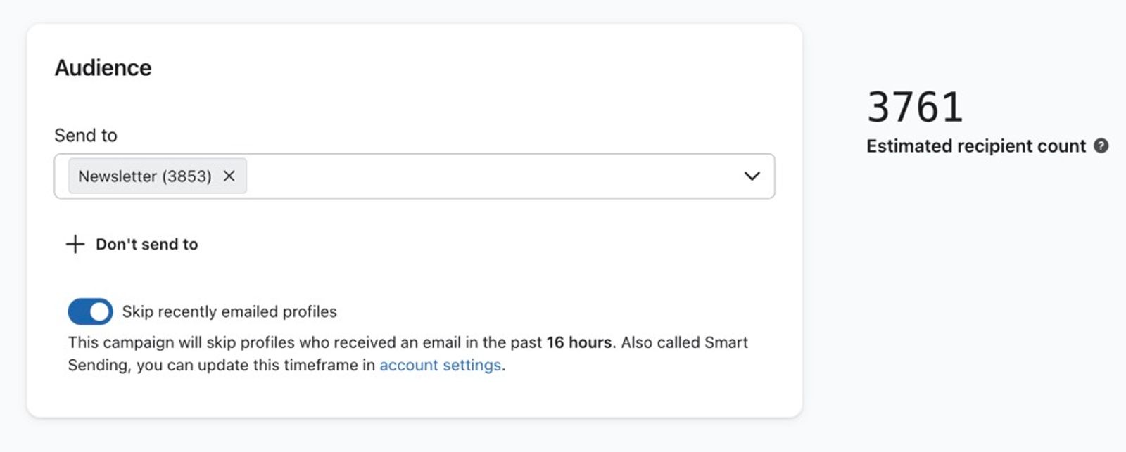 adding a list or segment to a campaign