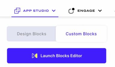 launch blocks editor