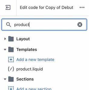 Searching for the product page content