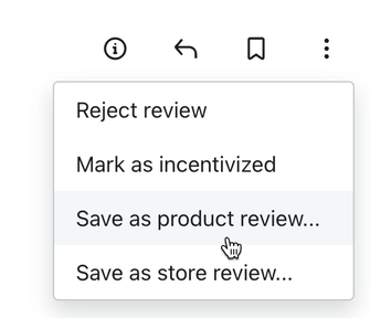 The Save as product review... option