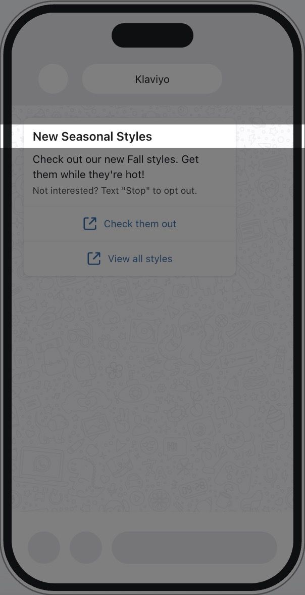 Text header example