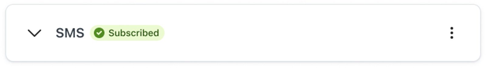 Subscribed for SMS status