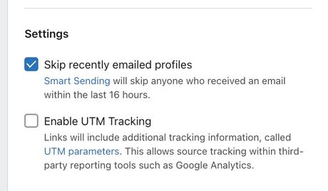 Smart sending option for flow email