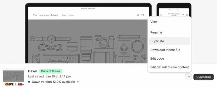 duplicate your theme
