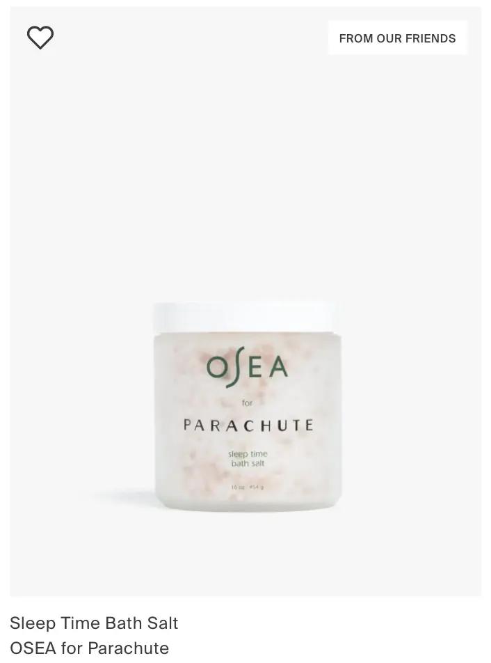 Image shows an email from OSEA and parachute