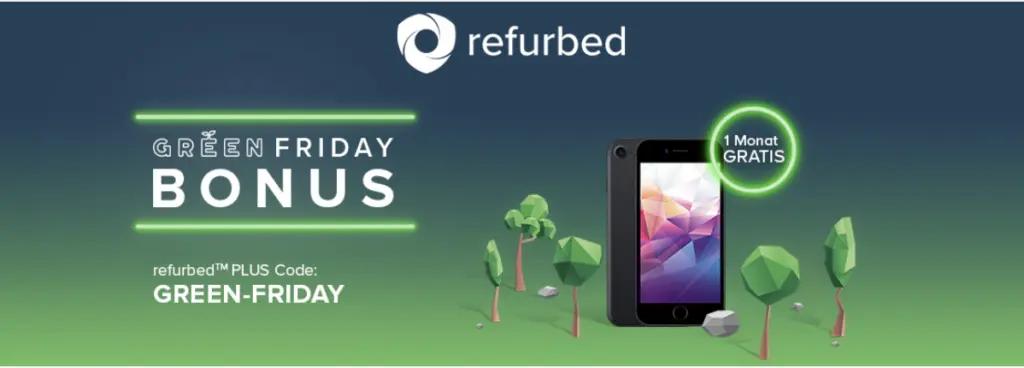 Black Friday alternatives: Refurbed Green Friday Graphic
