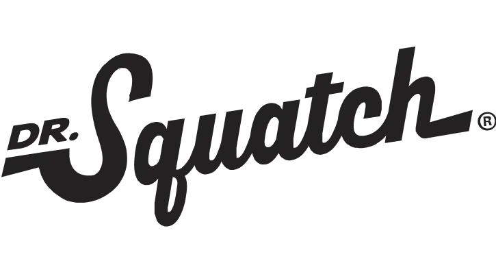 Dr. Squatch logo in stylized black script.