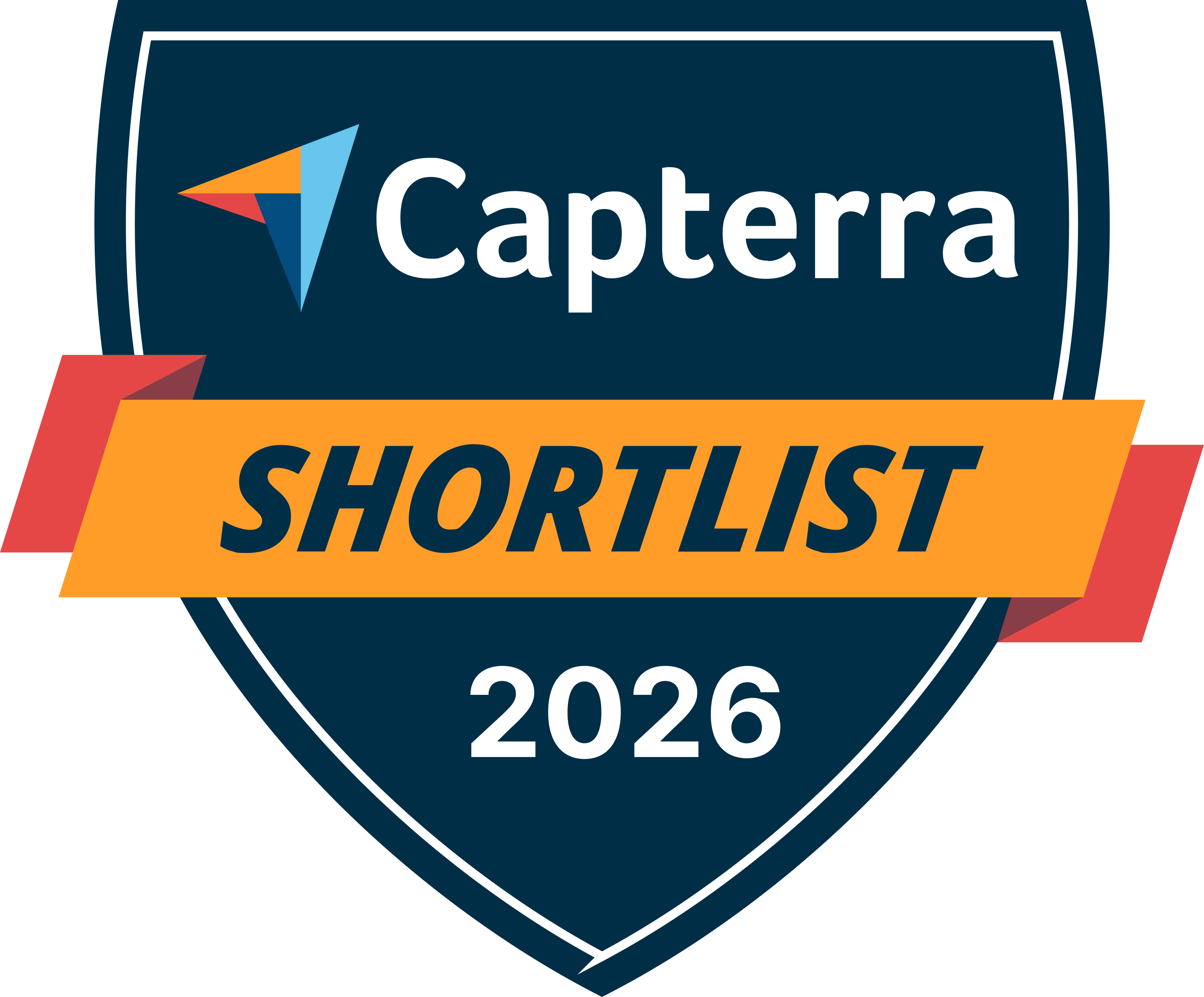Capterra Shortlist 2026 badge.