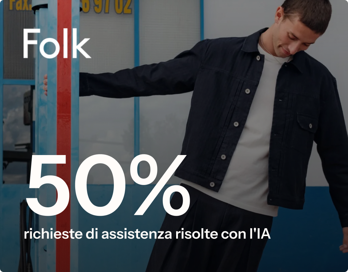 Il 50% delle richieste di assistenza viene risolto grazie all'intelligenza artificiale.