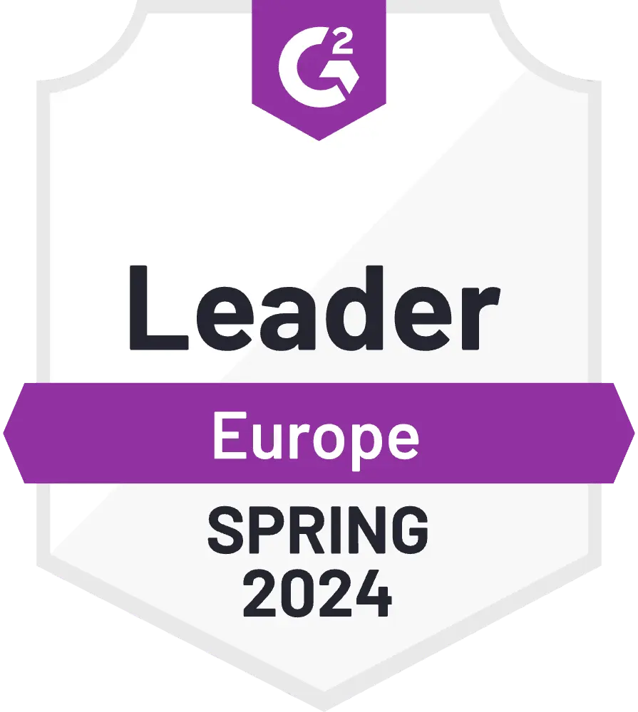 G2-Badge – führender Anbieter von Marketing-Automatisierung in Europa – Winter 2023