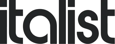 Italist logo in lowercase black letters.