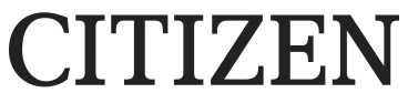 Logotipo da Citizen em fonte preta.