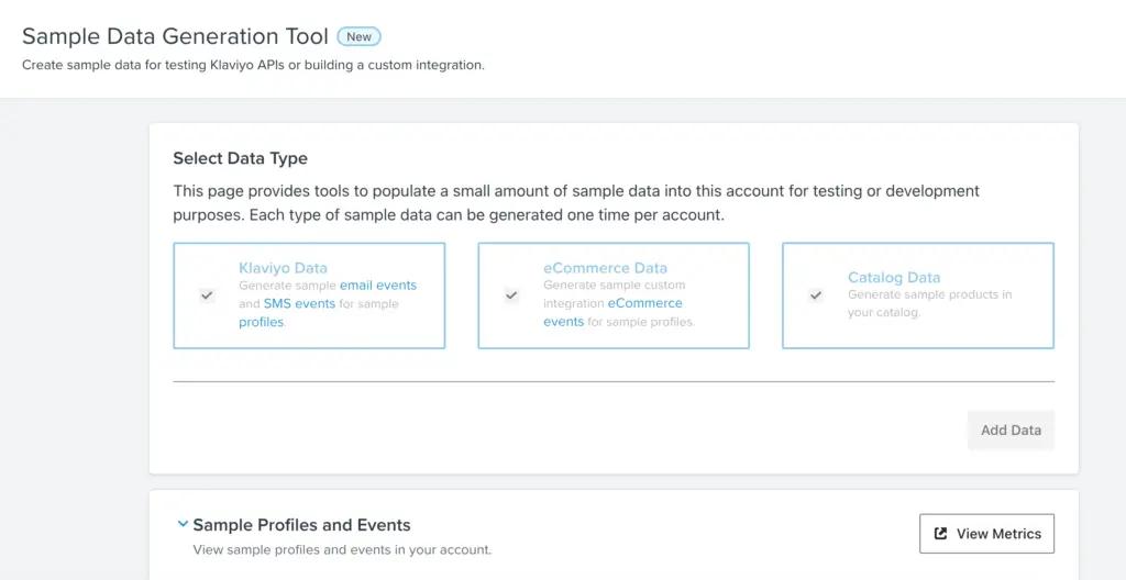 Image of Sample Data Generation Tool