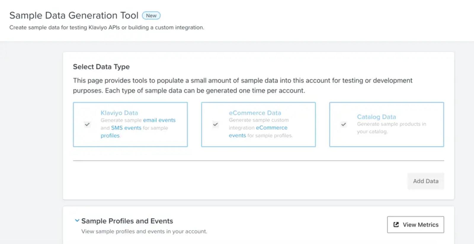 Image of Sample Data Generation Tool