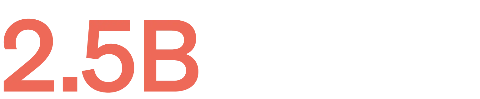 2,5 Mrds dans une grande police rouge