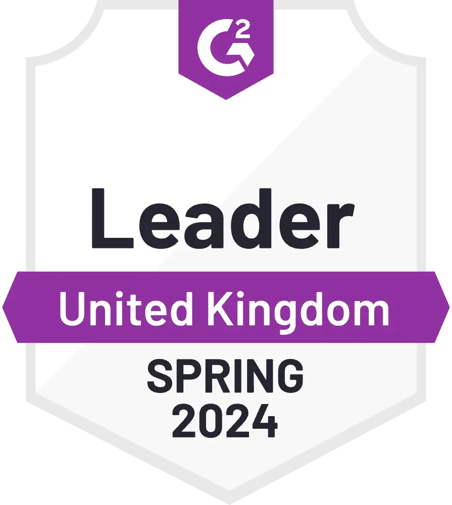 G2 Badge for Klaviyo as a Leader in categpry of Email Template Builder for Spring 2024
