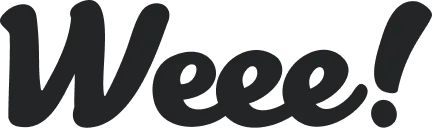 Weee! logo in stylized black script.