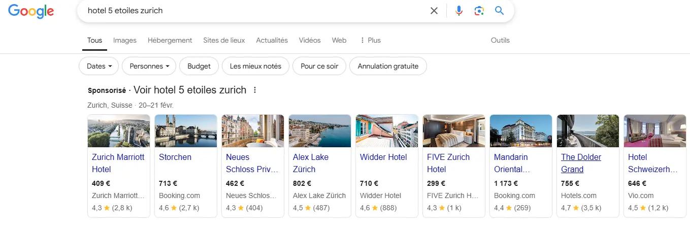 Affichage des PPA dans Google Search
