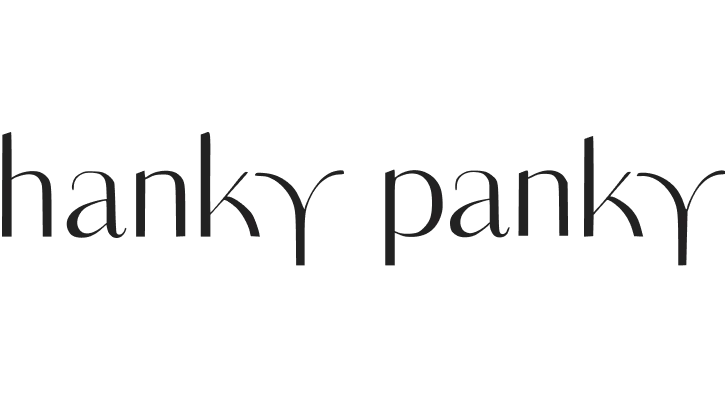 Hanky Panky logo in charcoal font.