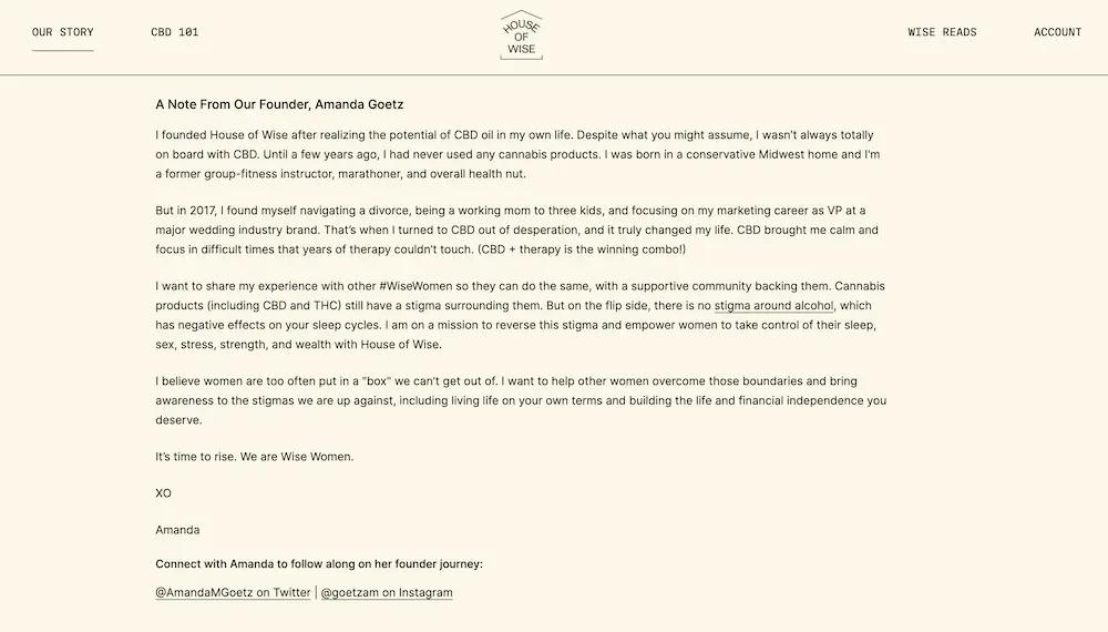 House of Wise about us Amanda Goetz owned media strategy