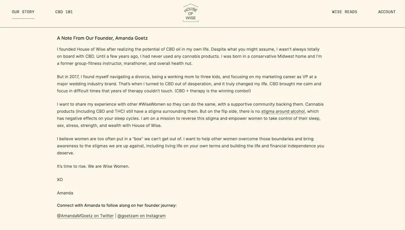 House of Wise about us Amanda Goetz owned media strategy