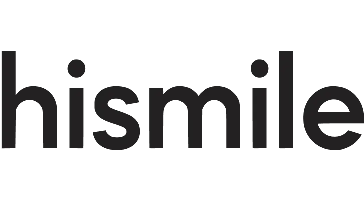 Hismile logo in charcoal-colored text.