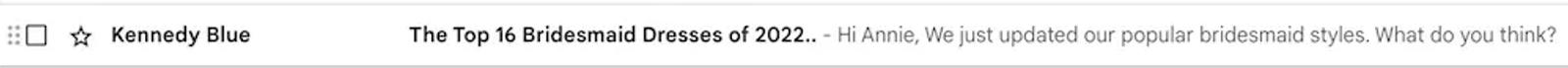 Image shows an email subject line from Kennedy Blue