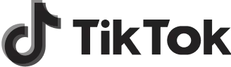 TikTok logo with a stylized musical note and the word "TikTok" in black.