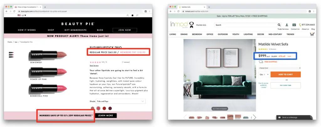 Image shows an example of conversion rate optimization.