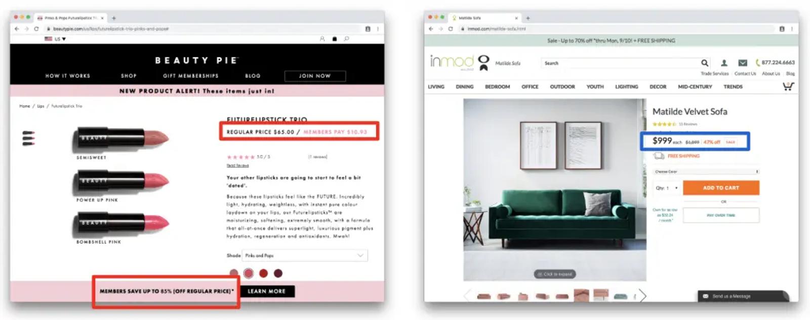 Image shows an example of conversion rate optimization.