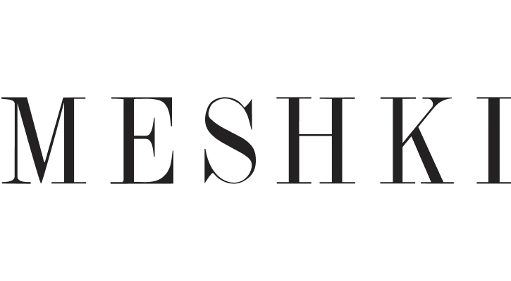 Meshki logo in charcoal-colored text.