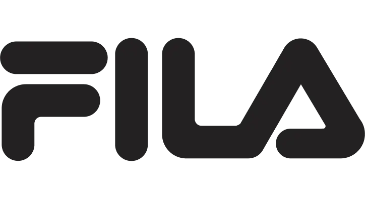 FILA logo in charcoal color.