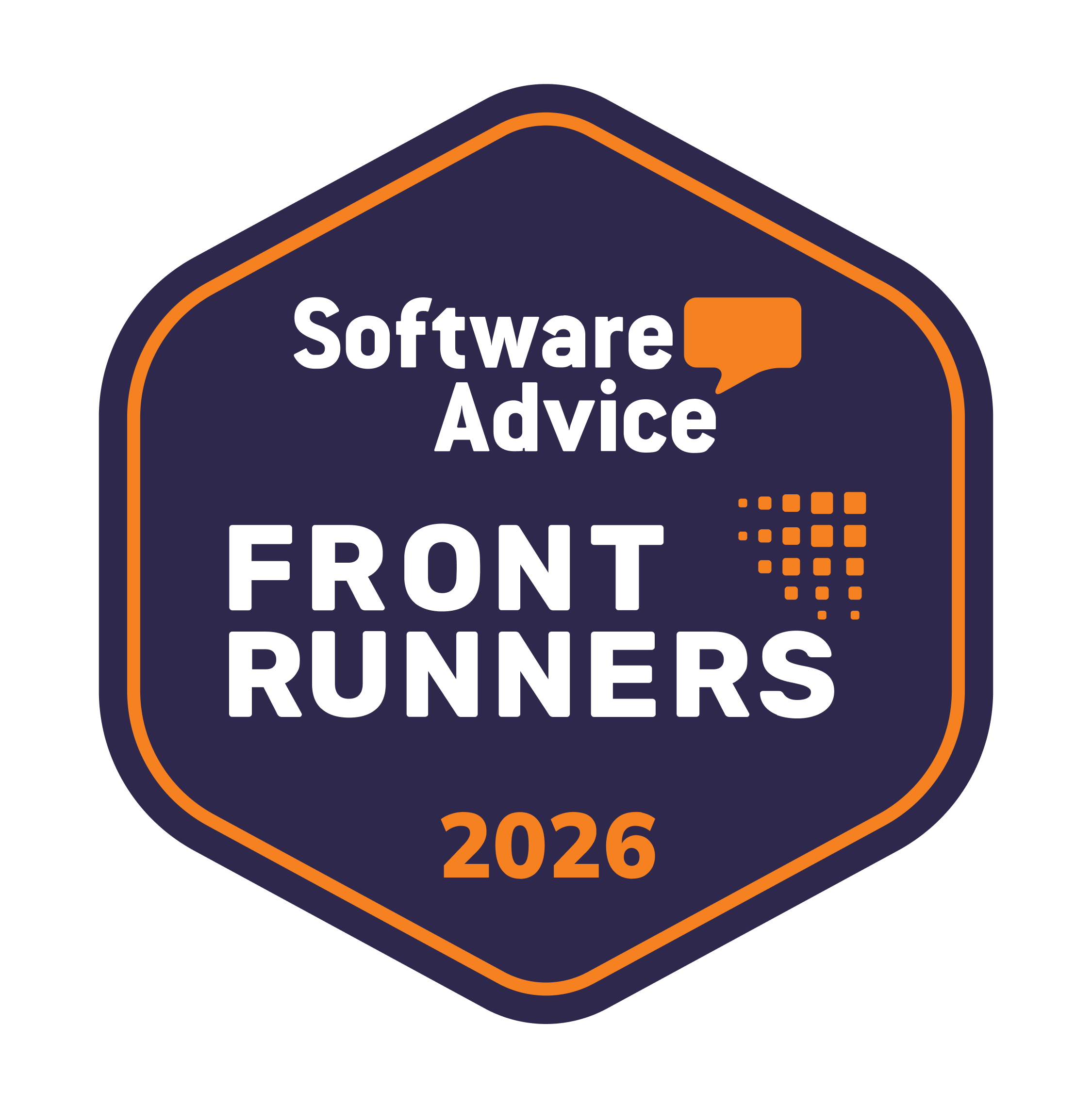 Software Advice Front Runners 2026 badge.