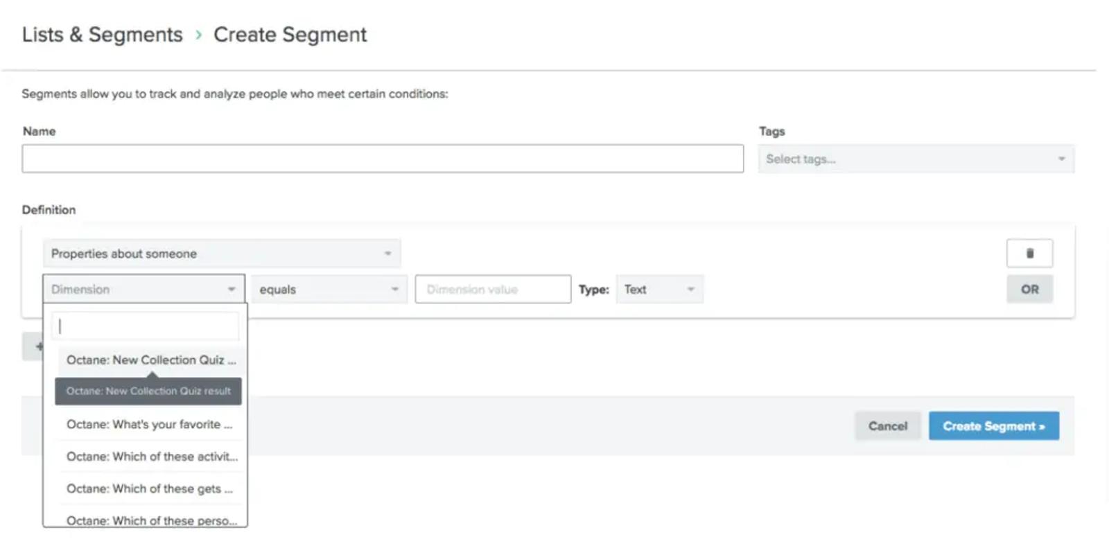 Image shows an onsite quiz/survey from Klaviyo. 