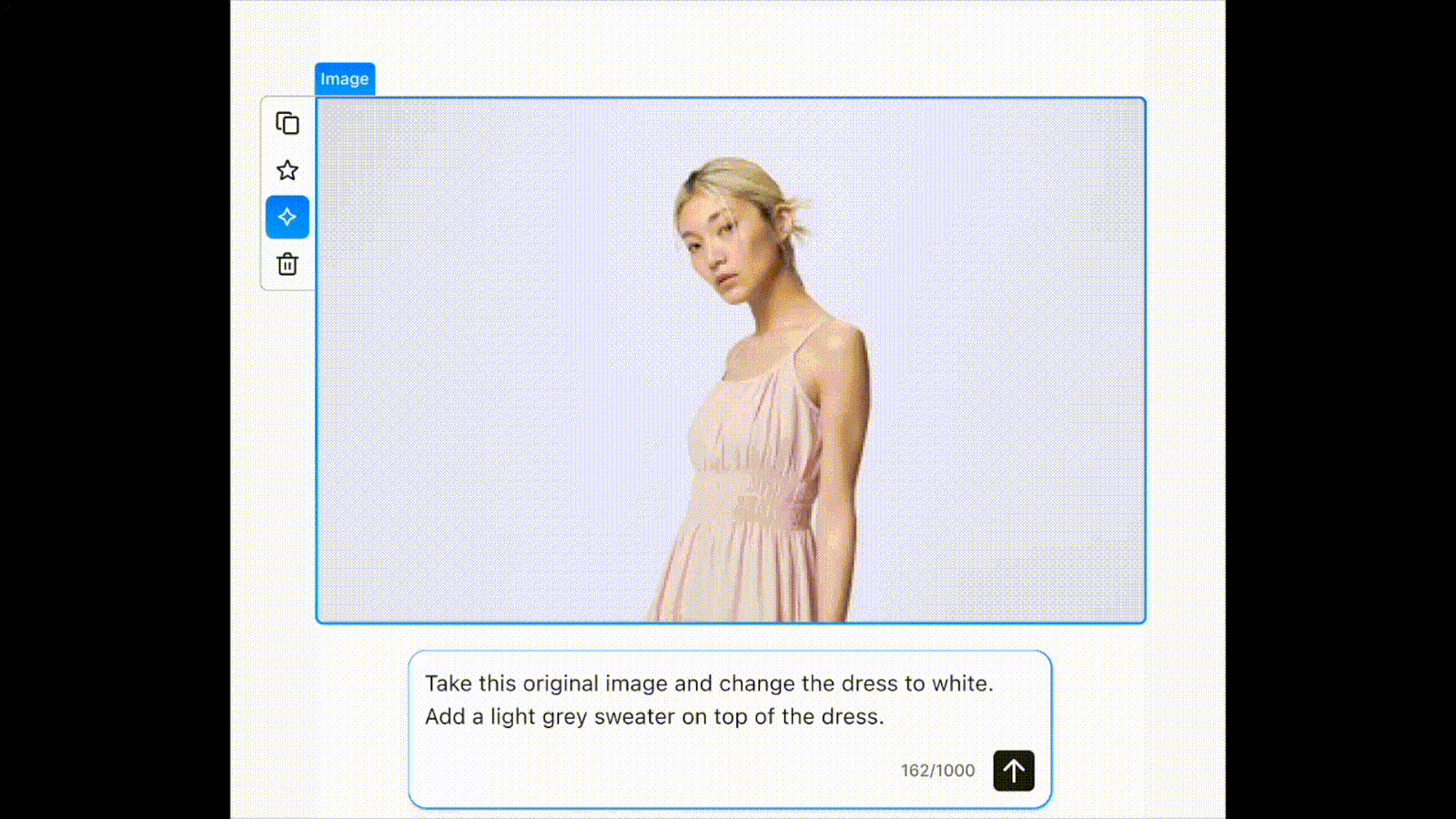 Woman in a pink dress with text: "Fall into Fashion, Effortlessly. Layer up without starting over.