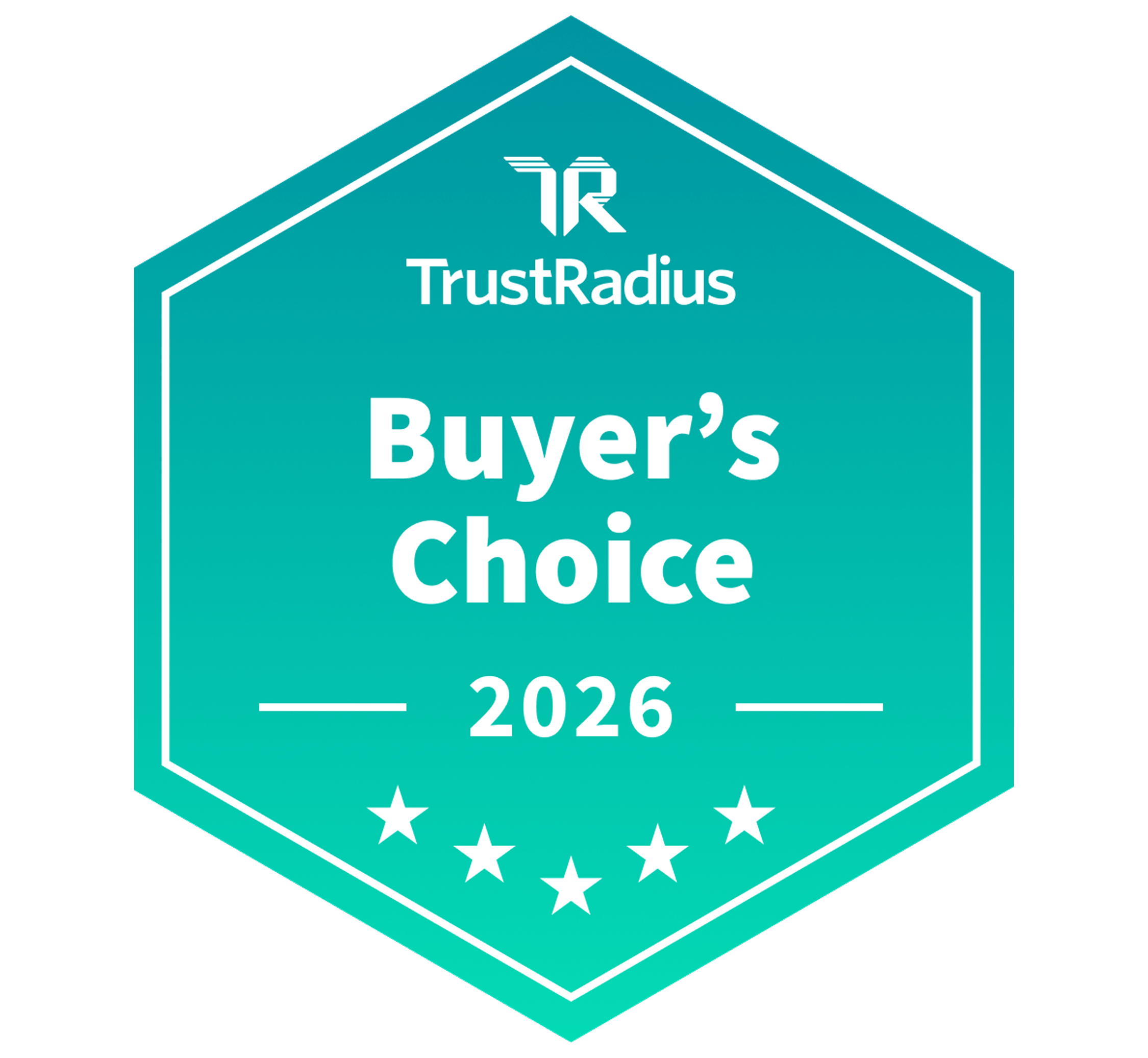 TrustRadius Buyer's Choice 2026 5-star award.