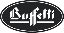 Stylized white text "Buffetti" inside a black oval.
