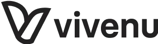 Vivenu logo with stylized "V" icon.