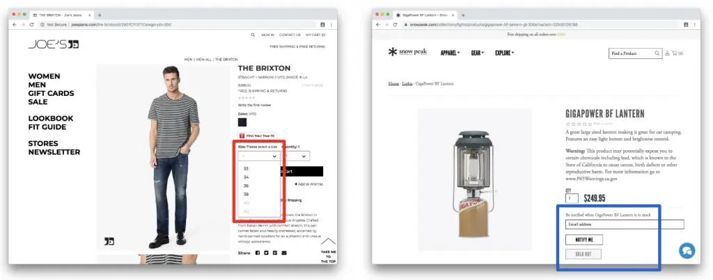 Image shows an example of conversion rate optimization.