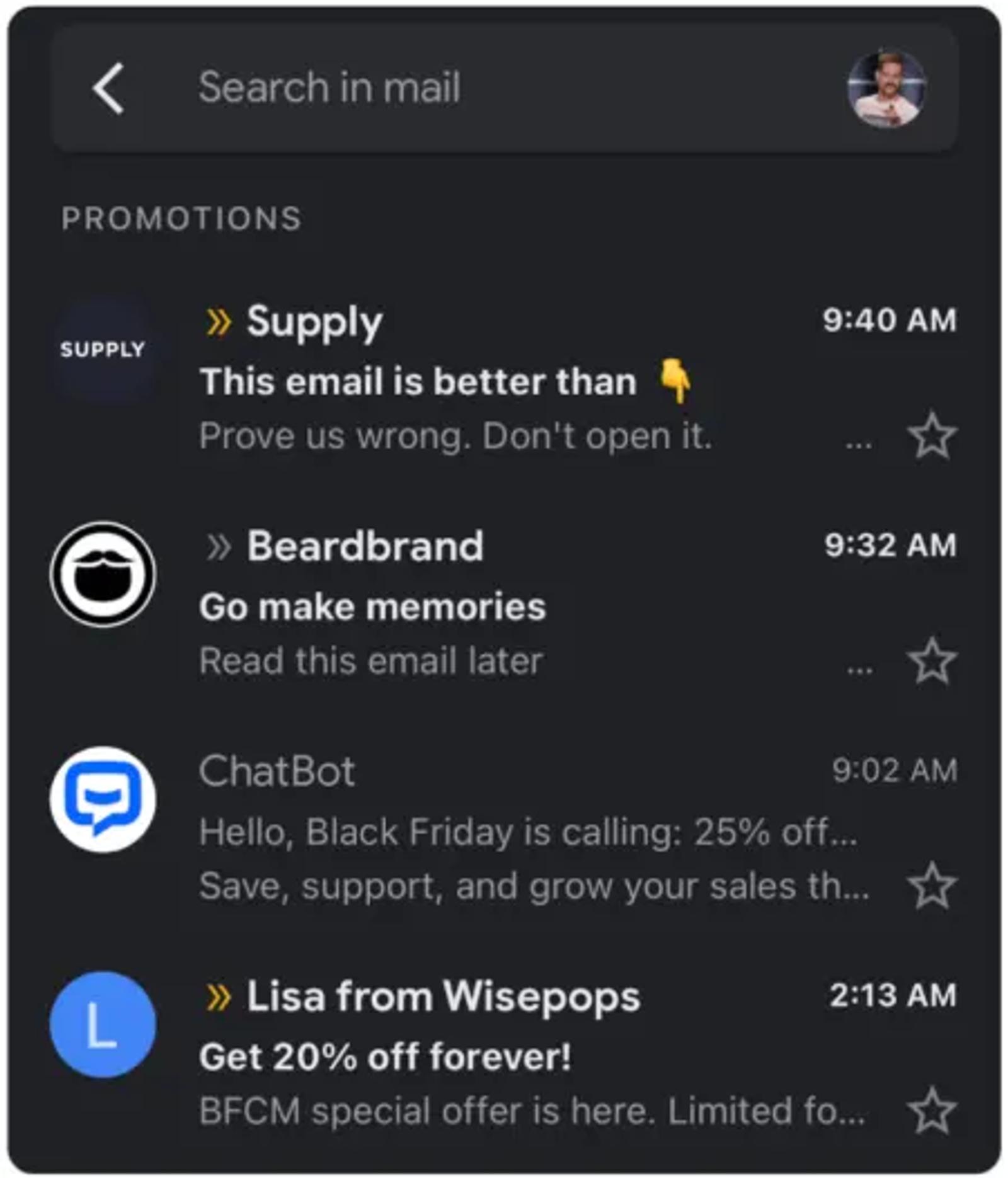 subject line supply bfcm