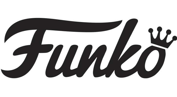 Funko logo in charcoal with a crown above the letter "o".