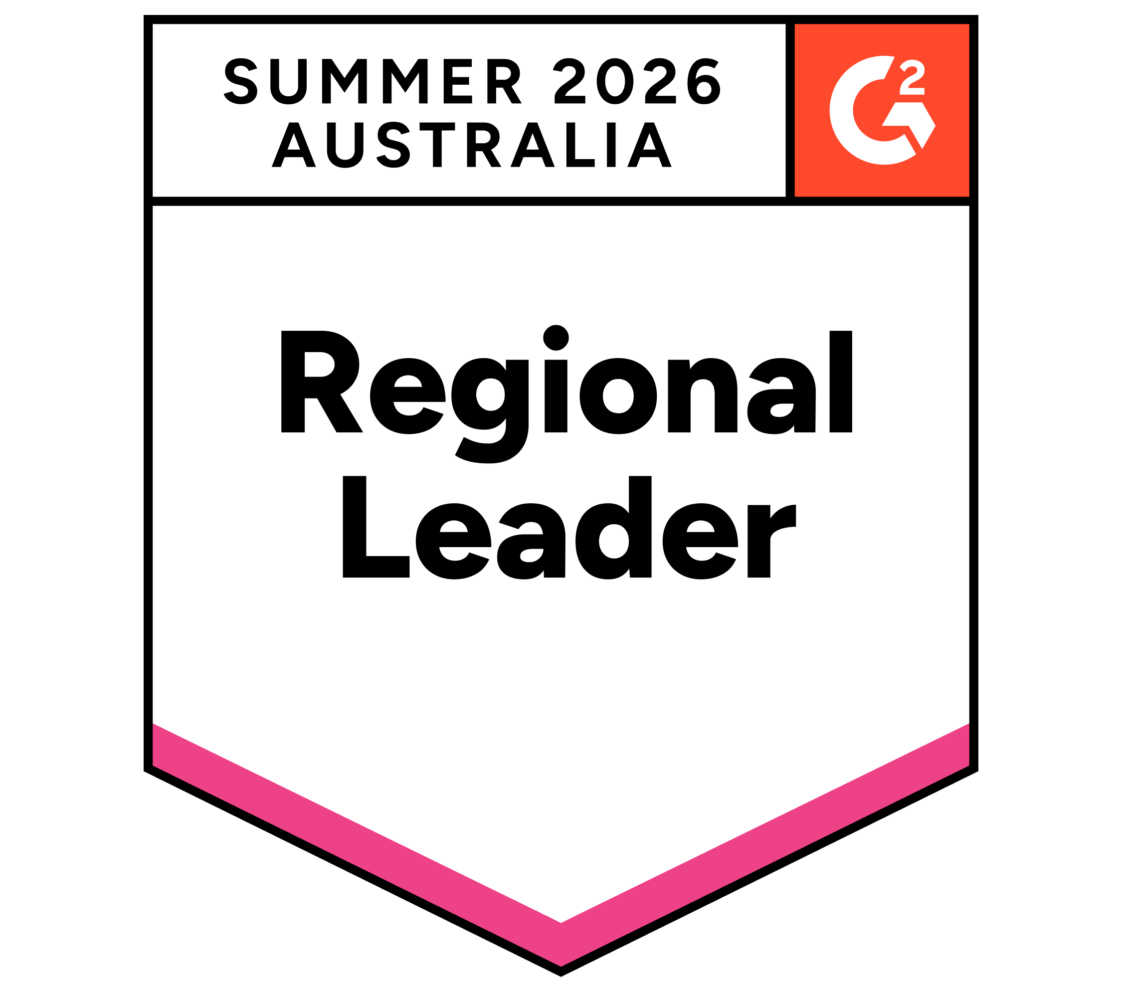 G2 Regional Leader award badge for Summer 2026 in Australia.