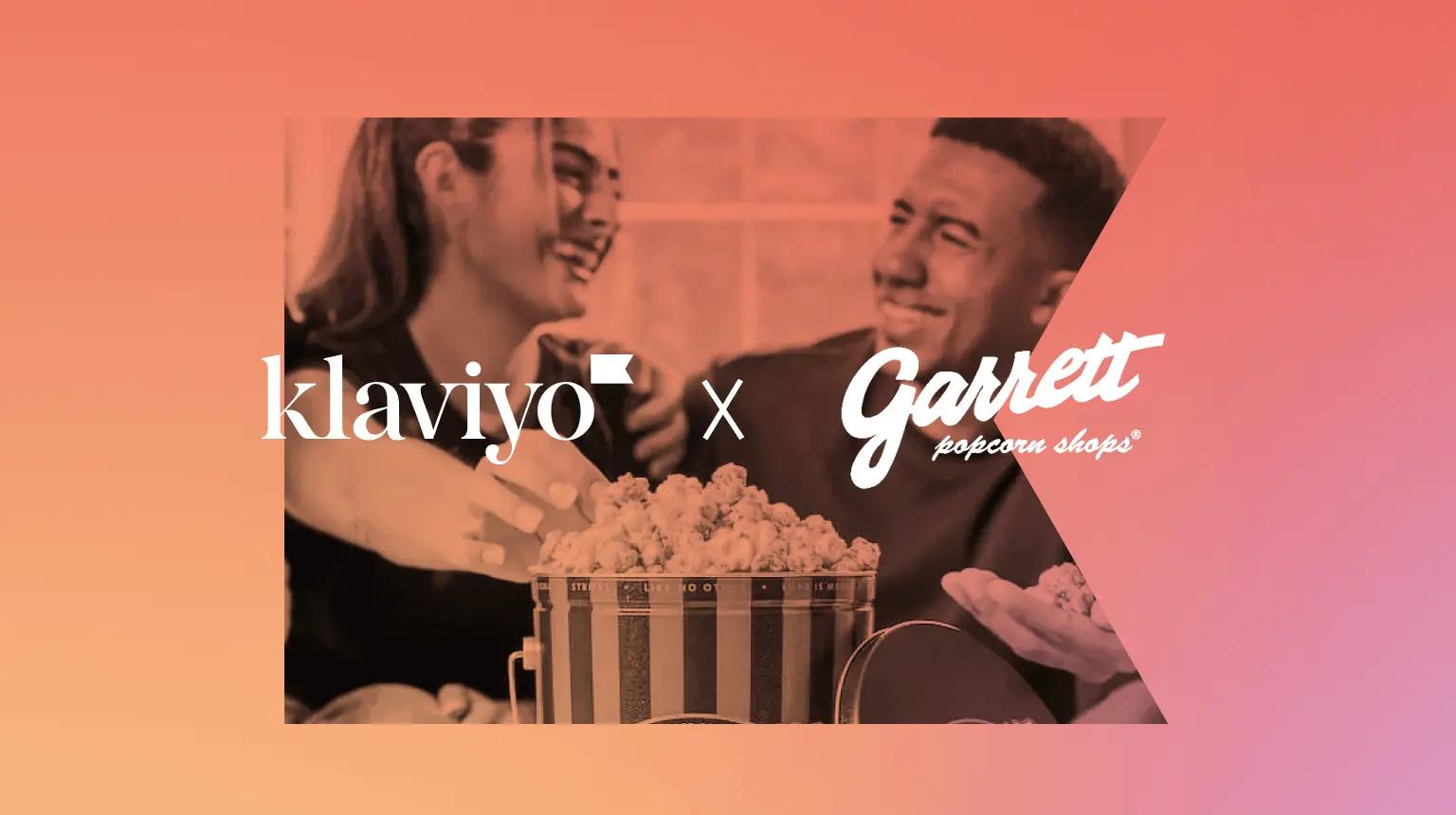 Image avec les logos de Klaviyo et de Garrett Popcorn