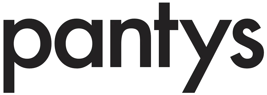 Logo da Pantys em letras minúsculas pretas.