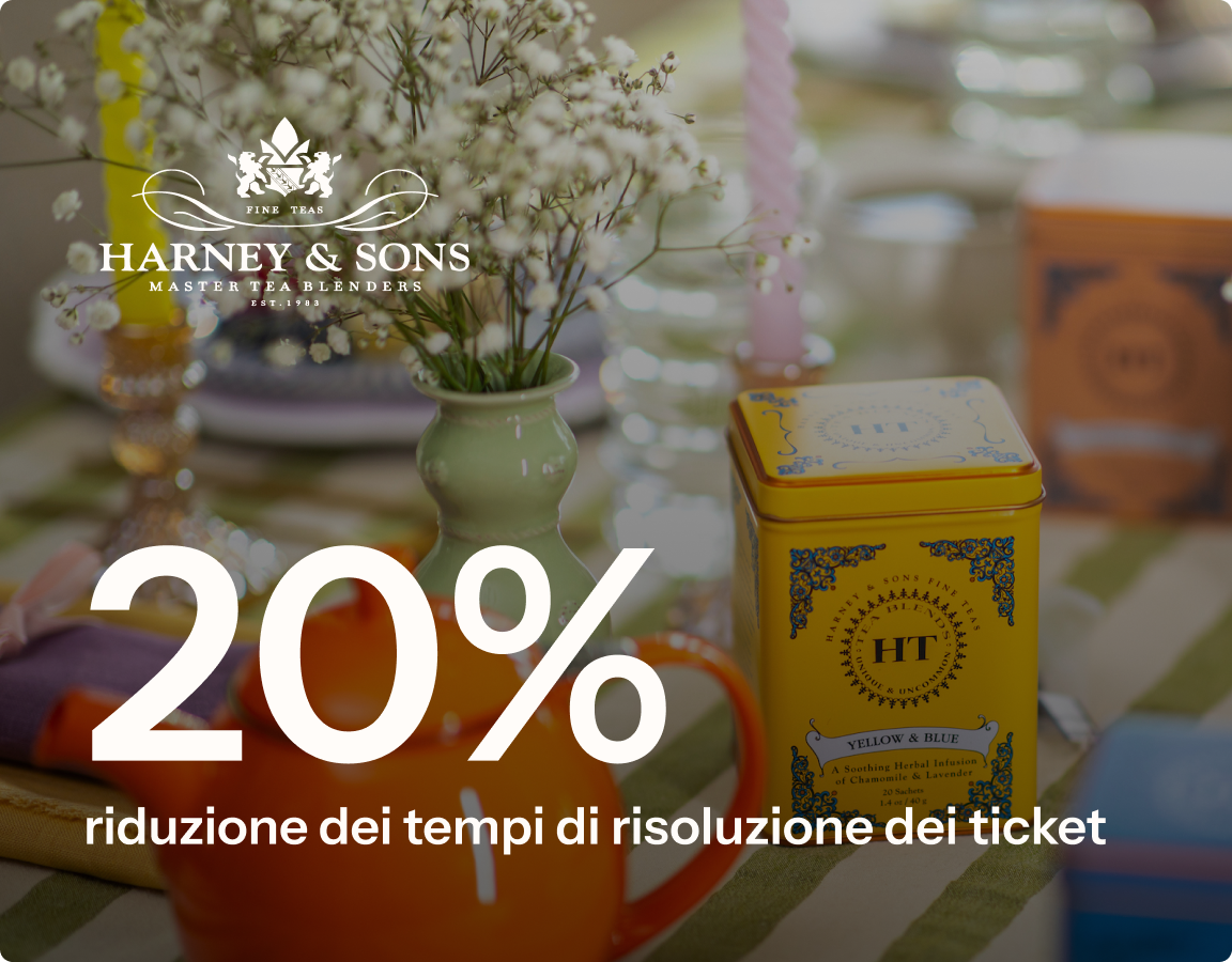 Risoluzione dei ticket più rapida del 20%.