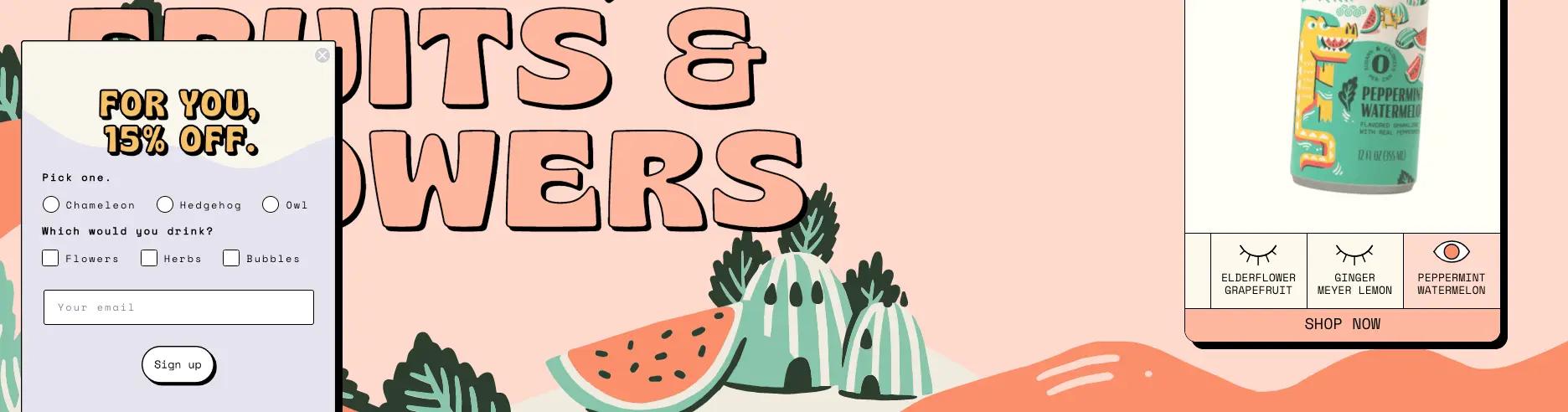 Aura Bora colorful signup form